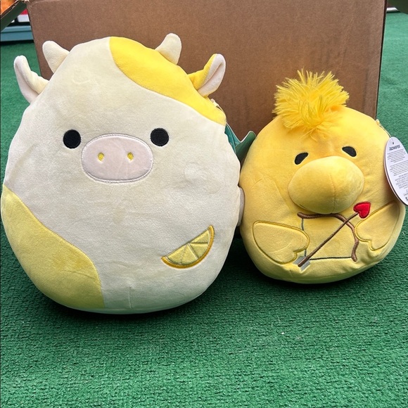 Cute Yellow and White Cow Plush Toy - Picture 3 of 11